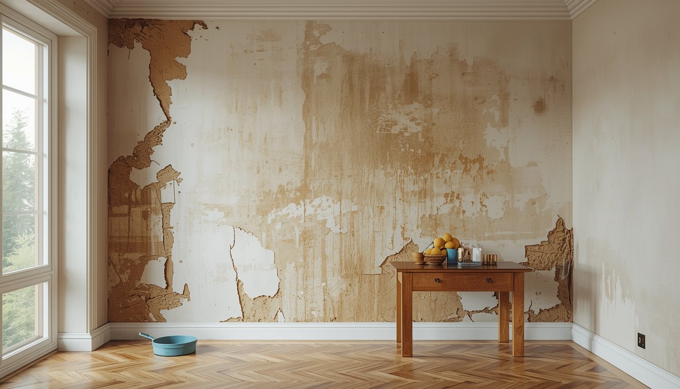 rotting wood caused by long term leak