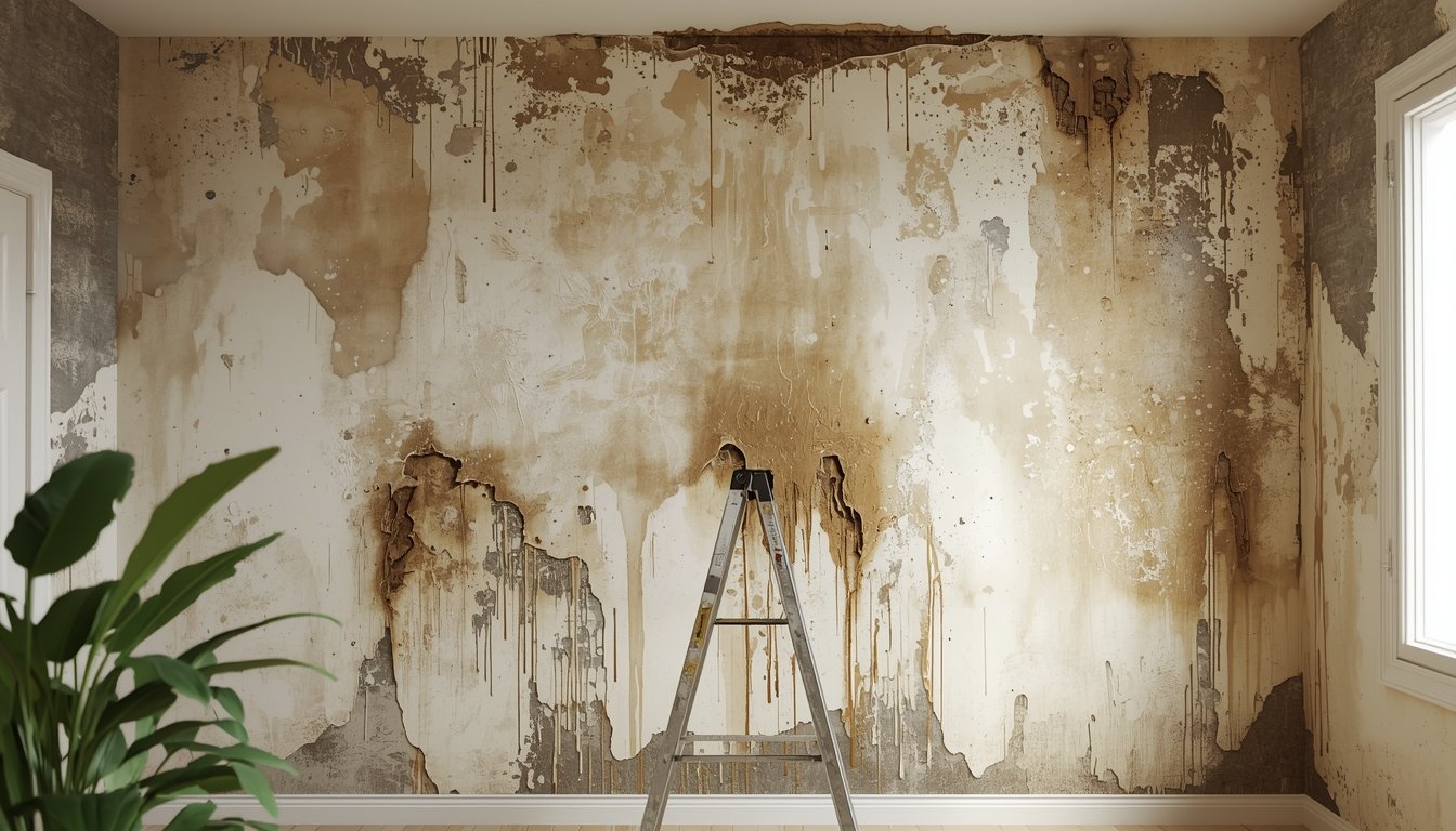 electronic water leak detector device in use