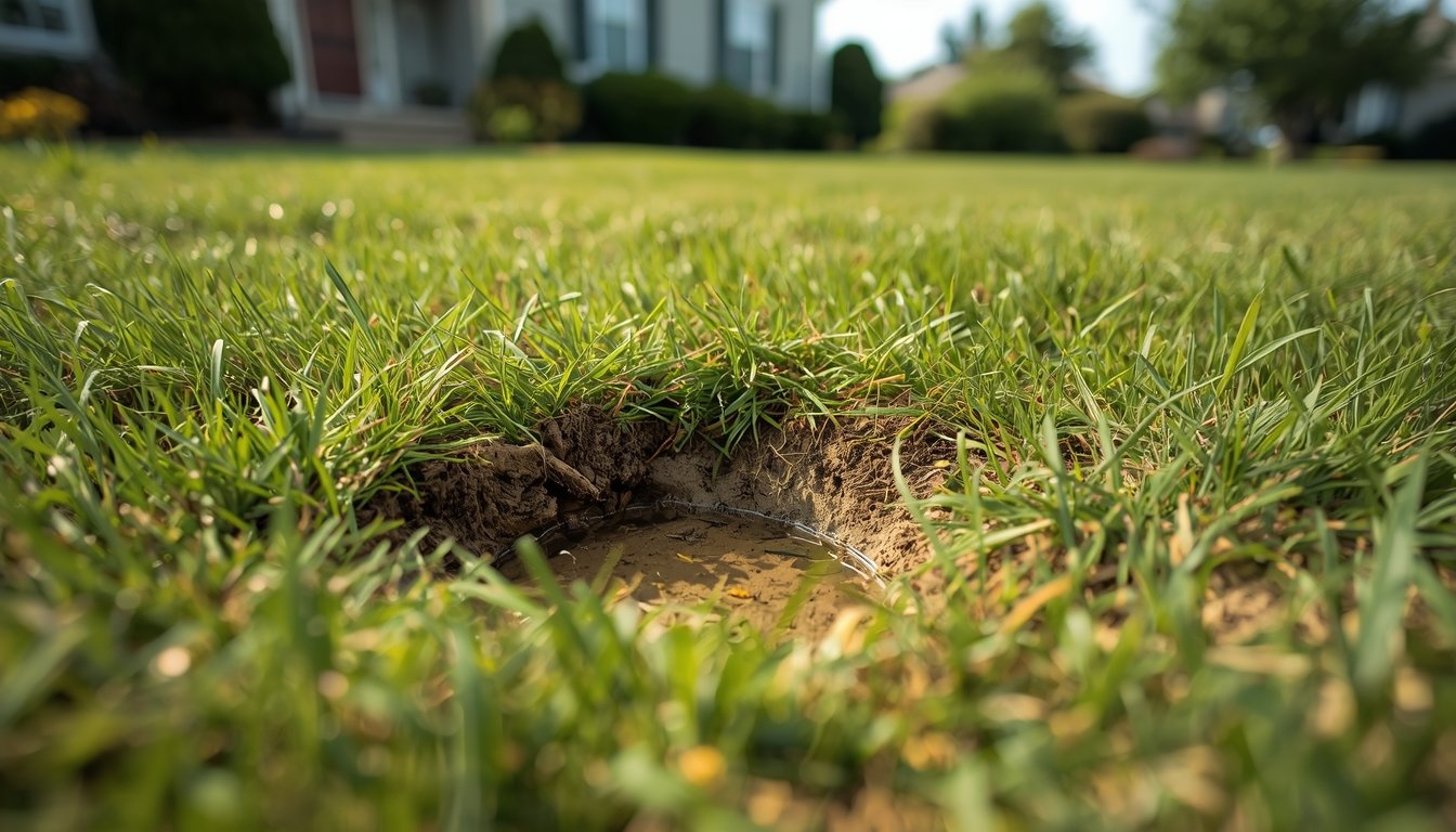 technician scanning yard for underground leak
